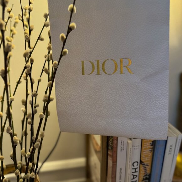 Authentic Dior White Shopping Bag Gift Tote 10 in x 8 in - Picture 3 of 6